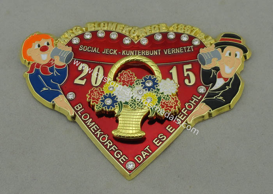 Transparent Enamel Medals By Zinc Alloy Die Casting With Spinning Piece KKG