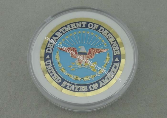 Department Of Defense Personalized Coins With Box Packing And Diamond Cut Edge