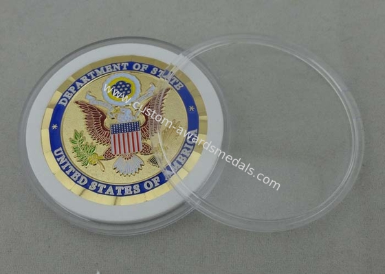 Brass Die Stamped Department Of State Personalized Coins For USA Army