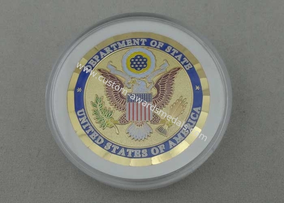 Brass Die Stamped Department Of State Personalized Coins For USA Army