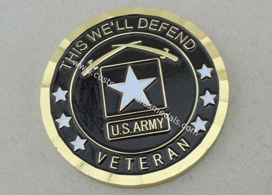 This We Will Defend Personalized Coins For Army By Brass Die Struck And Gold Plating