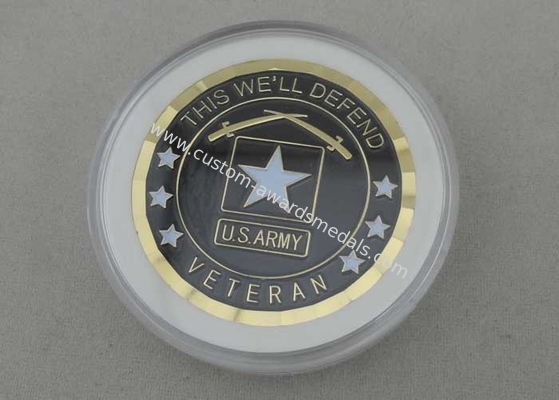 This We Will Defend Personalized Coins For Army By Brass Die Struck And Gold Plating