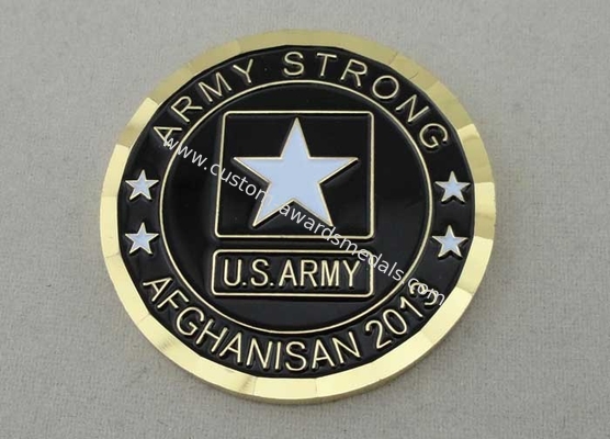 Army Strong Afghanistan military coins custom By Die Casting, 1.75 Inch For US Army