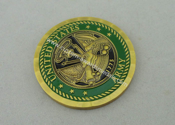 Antique Brass Plating This We Will Defend custom made coins By Brass Die Stamped