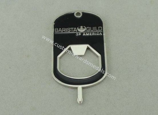 Die Casting Personalized Dog Tags for Barista Guild With Zinc Alloy Tool