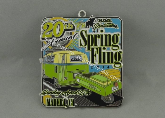 Synthetic Enamel Custom Medal Silver Plating For Spring Fling 2014