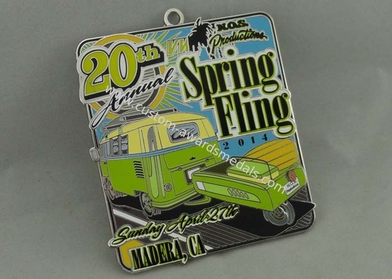 Synthetic Enamel Custom Medal Silver Plating For Spring Fling 2014