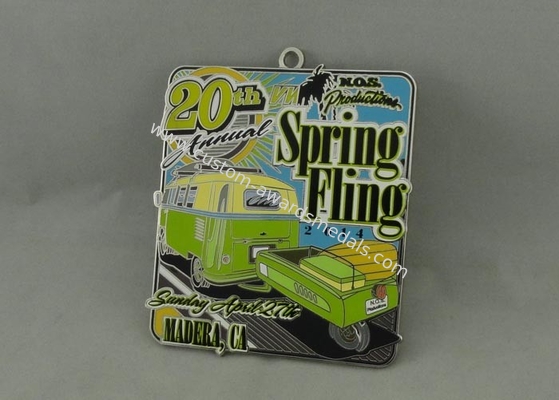 Synthetic Enamel Custom Medal Silver Plating For Spring Fling 2014