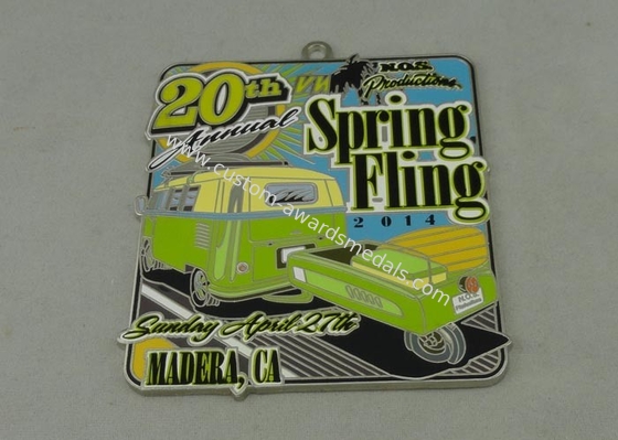 Synthetic Enamel Custom Medal Silver Plating For Spring Fling 2014