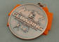 3D Asia University Climbing Die Cast Medals In Size 2.0 Inch, Antique Gold and Antique Copper Plating