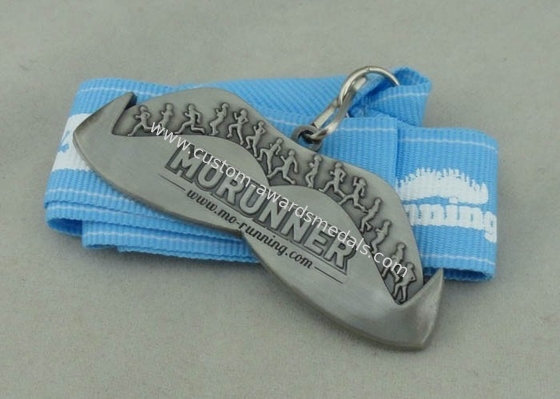 MORUNNER Ribbon Medals , 3D Zinc Alloy Die Cast With Antique Nickel Plating