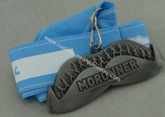 MORUNNER Ribbon Medals , 3D Zinc Alloy Die Cast With Antique Nickel Plating