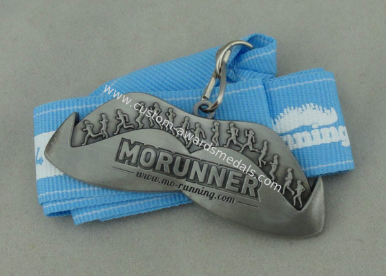 MORUNNER Ribbon Medals , 3D Zinc Alloy Die Cast With Antique Nickel Plating