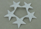 3 Stars Award Badges Zinc Alloy Spray With White 2.5 inch