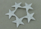 3 Stars Award Badges Zinc Alloy Spray With White 2.5 inch