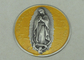Brass die Struck Souvenir Badges By Man-woman mould, Antique Silver Plating
