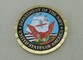 USA Department Of The Navy Personalized Coins , 2.0 Inch Copper Die Stamped With Diamond Cut Edge