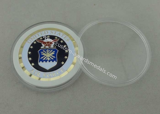 Personalized Coin For US Air Force With Copper Material 2.0 Inch And Diamond Cut Edge