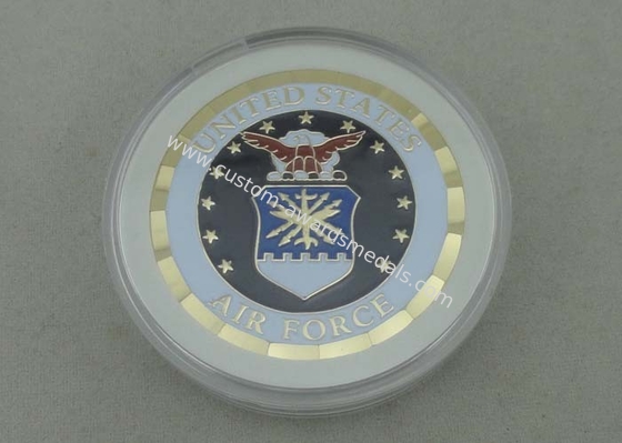 Personalized Coin For US Air Force With Copper Material 2.0 Inch And Diamond Cut Edge