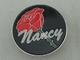 Soft 1.5 inch Brass Nancy Enamel Lapel Pin With Nickel Plating