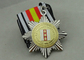 Two Tones Plating Ribbon Medals For Russia Military, 3D Zinc Alloy With Soft Enamel