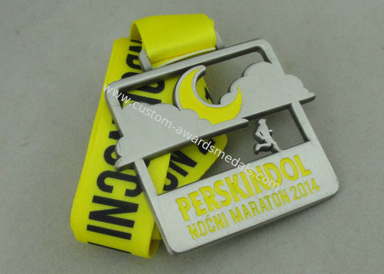 Marathon Ribbon Medals, Antique Nickel Plating with Zinc alloy