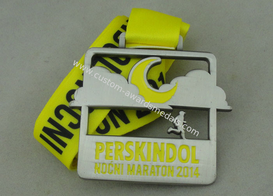 Marathon Ribbon Medals, Antique Nickel Plating with Zinc alloy