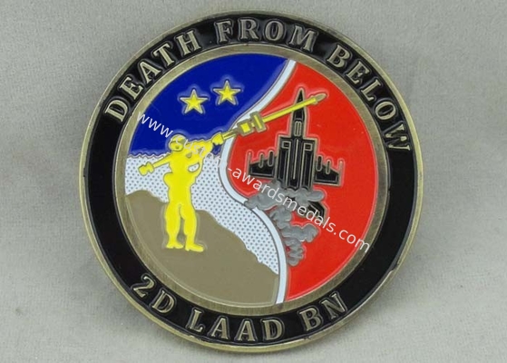 2D LAAD BN Personalized Coins, 1.75 Inch Soft Enamel And Zinc Alloy For Death From Below