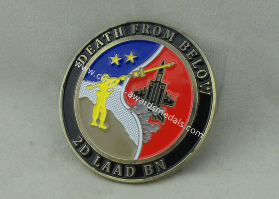 2D LAAD BN Personalized Coins, 1.75 Inch Soft Enamel And Zinc Alloy For Death From Below