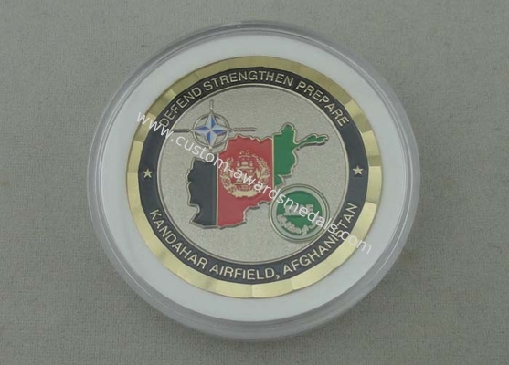 Kandahar Airfield Afghanistan Personalized Coins, Double Tones plating Copper Soft Enamel Coin