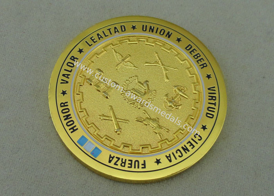 Valor Honor Personalized Coin , 3D By Zinc Alloy Die Casting And Gold Plating