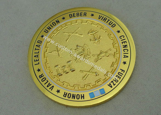 Valor Honor Personalized Coin , 3D By Zinc Alloy Die Casting And Gold Plating