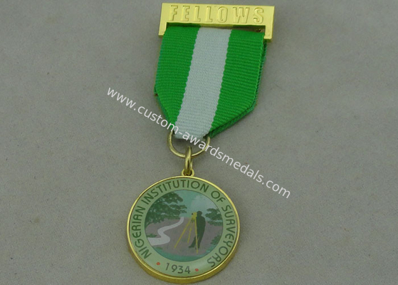 Nigerian Institution Surveyors Custom Medal Awards Zinc Alloy  / Offset Printing Piece