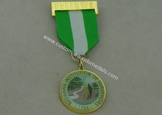 Nigerian Institution Surveyors Custom Medal Awards Zinc Alloy  / Offset Printing Piece