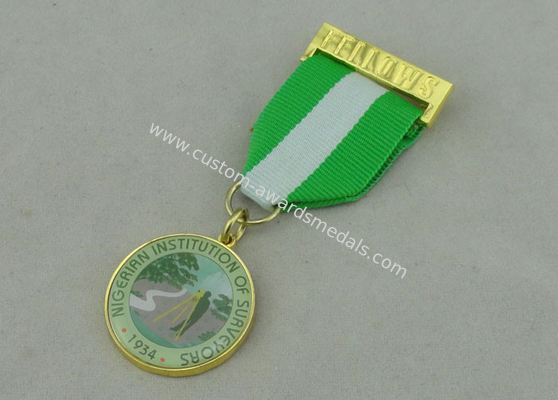 Nigerian Institution Surveyors Custom Medal Awards Zinc Alloy  / Offset Printing Piece