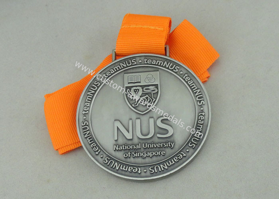 Long Ribbon National University Singapore Medals With  Zinc Alloy Die Casting