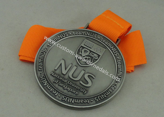 Long Ribbon National University Singapore Medals With  Zinc Alloy Die Casting