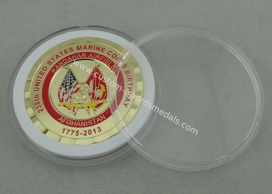 238th United States Marine Corps Birthday Coin , Copper Stamped Gold Plating 1 3/4 Inch