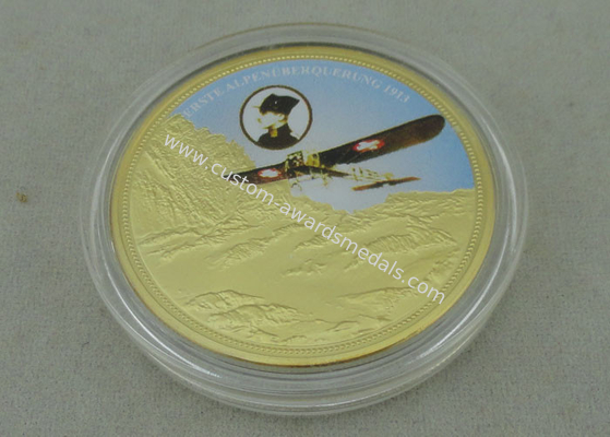 Confoederatio Helvetica Personalized Coins , Zinc Alloy Die Casting With Gold Plating Army Coin