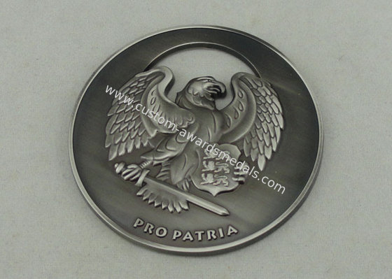 2.5 '' Zinc Alloy 3D Personalized Coins , Antique Nickel Plating