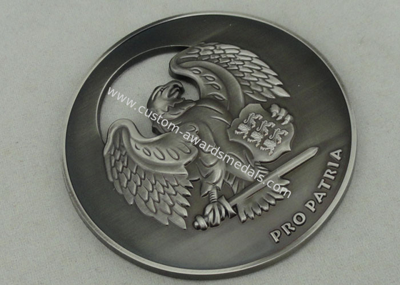 2.5 '' Zinc Alloy 3D Personalized Coins , Antique Nickel Plating