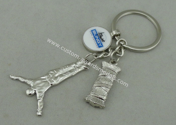 Silver Plating Promotional BUNGY Key Chain Zinc Alloy Die Casting 1 3/4 inch