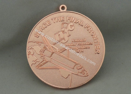 Custom Die Cast Medals For NJRC , Zinc Alloy And Copper Plating Space The Final Frontier