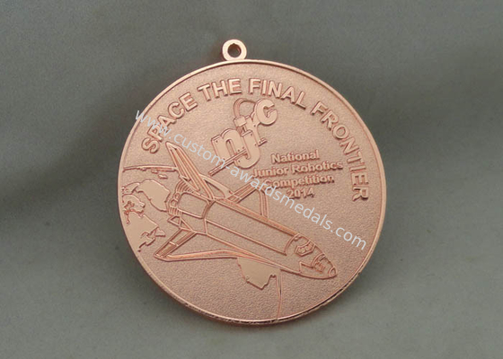 Custom Die Cast Medals For NJRC , Zinc Alloy And Copper Plating Space The Final Frontier