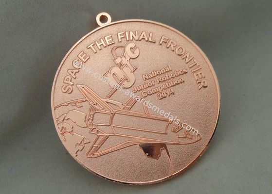 Custom Die Cast Medals For NJRC , Zinc Alloy And Copper Plating Space The Final Frontier