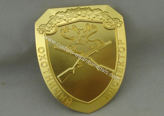 2.5'' Misty Gold Award Badges , Full 3D By Brass Stamped Army Badges