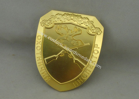 2.5'' Misty Gold Award Badges , Full 3D By Brass Stamped Army Badges