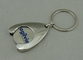Token Holder Promotional Keychain Zinc Alloy Die Casting Soft Enamel With Silver Plating