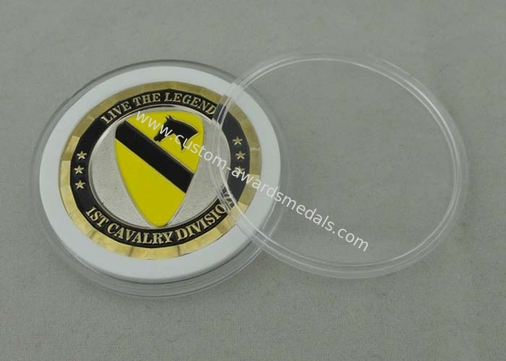 Personalized 1ST Cavalry Division Coin , Two Tone Plating Die Stamped And 2.0 Inch