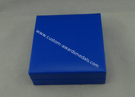 Velvet Box Military Personalized Coins , 3D Zinc Alloy Die Casting And Antique Silver Plating